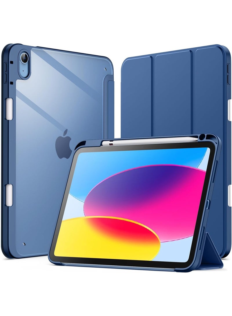 فكرة غطاء لجهاز iPad A16 من الجيل الحادي عشر مقاس 11 بوصة 2025، وجهاز iPad من الجيل العاشر 2022 مقاس 10.9 بوصة مع حامل قلم، وحافظة رفيعة شفافة، ووظيفة التنبيه/السكون التلقائي من فكرا - Image 1